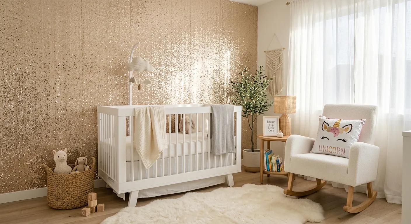 Designing a Sequin Accent Wall for Your Nursery